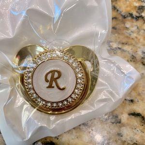 COPY - Monogrammed Pacifier w/clip & cover